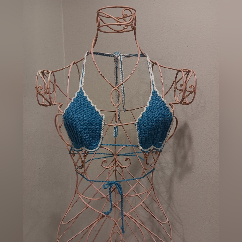 Crochet Seashell Bikini Top - Handmade